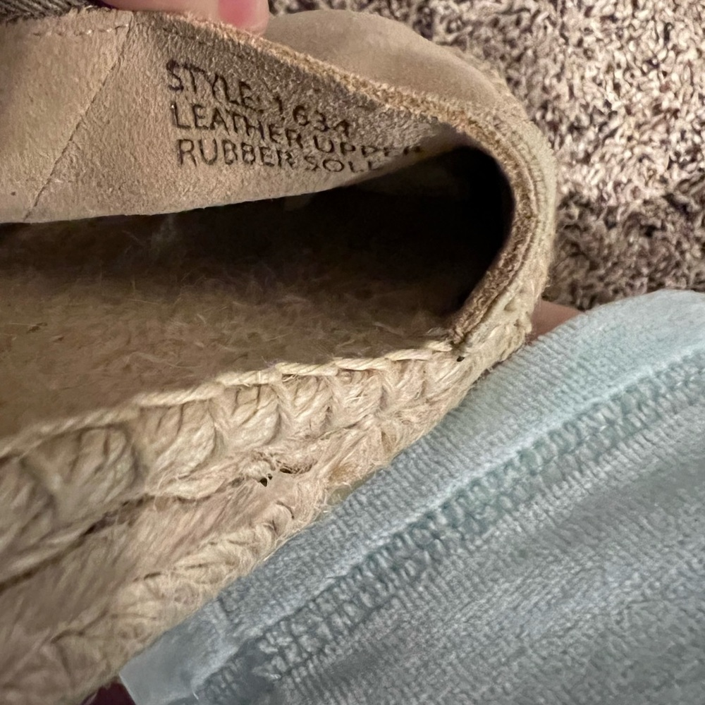 Women’s Size 10 M - Stone colored espadrilles